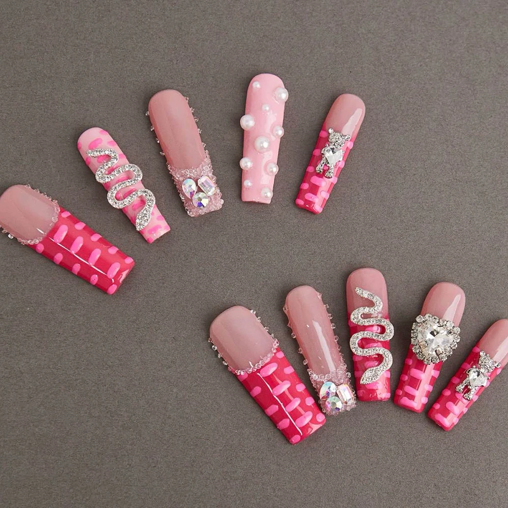 Nail supplier High Quality Free shipping Acrylic material Handmade False Nails Press On Nails