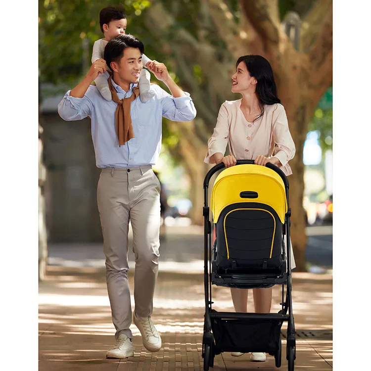 2022 certificated easy folding baby stroller with high elastic shock absorber PU wheel