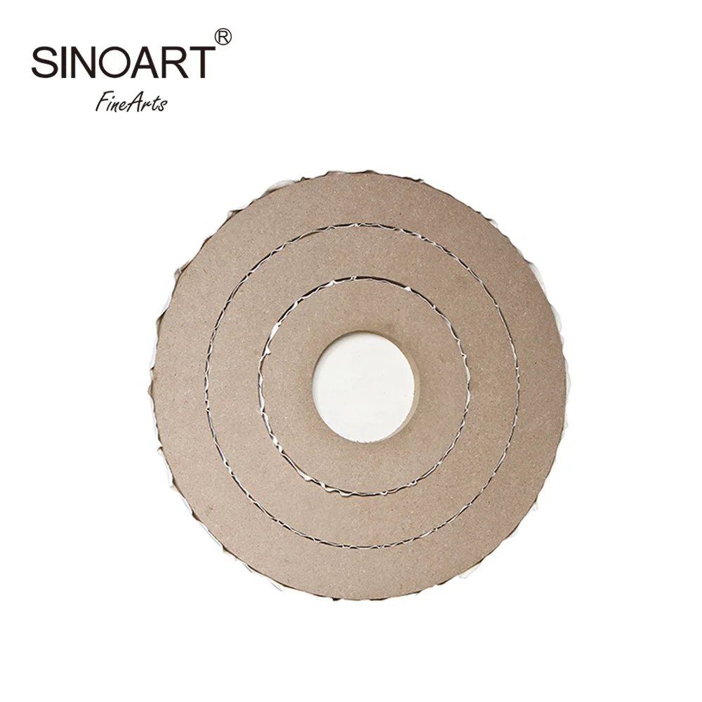 SINOART Hot Sale Oval Stretched Canvas, Artist White Round Canvas