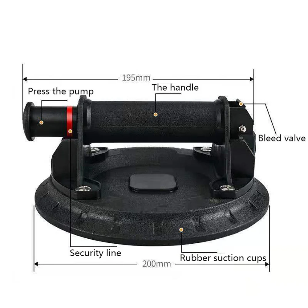 Hot selling vacuum suction cup glass tile 200kg strong Suction pump decoration manual tool