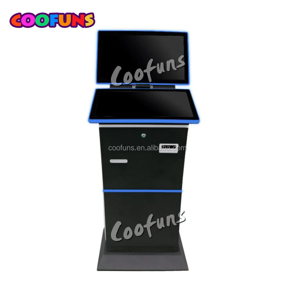 Ticket Redemption Payment Kiosks 23.8 inch Dual Screen Self-service Terminal Kiosk