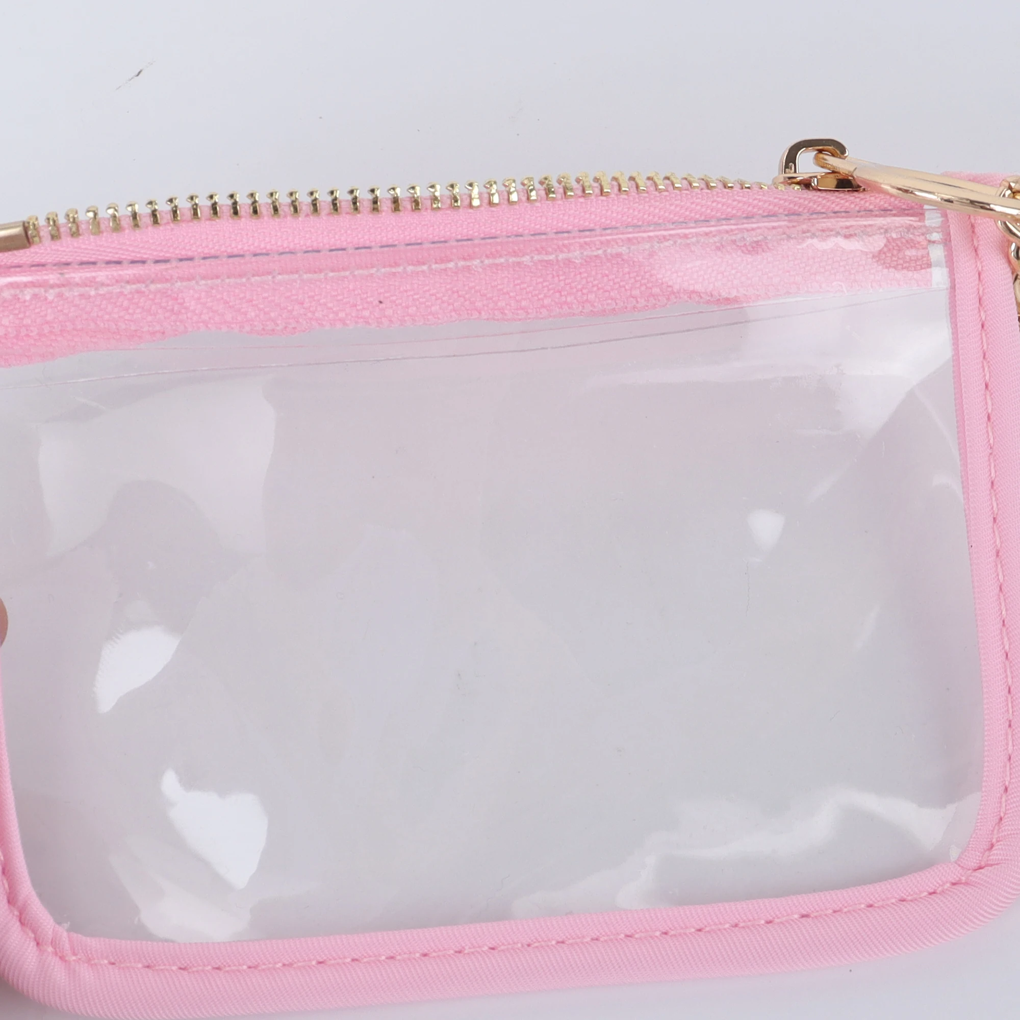 Wholesale 10 Colors No MOQ Daily Accessories Small Keychain For Women Men Coin Purse Transparent Clear PVC Card Holder Wallet