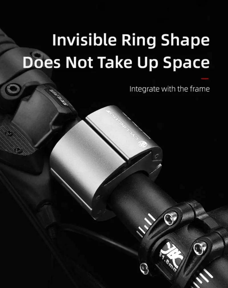 Aluminum Alloy Ring-Shaped Bicycle Phone Holder Mount Portable Bike Phone Bracket Shockproof Invisible Bike Phone Holder Mount
