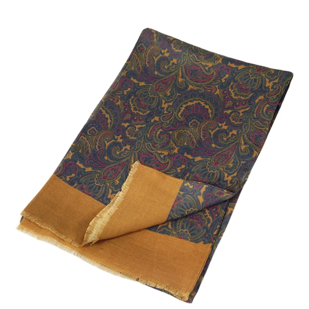 Customized Brand Dynastyle OEM Custom Fashion Scarf for Women Screen Printing Fashion Paisley Floral hijab