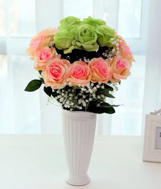 Hot selling artificial flowers weddings wholesale real touch roses for wedding decoration purple roses artificial flowers