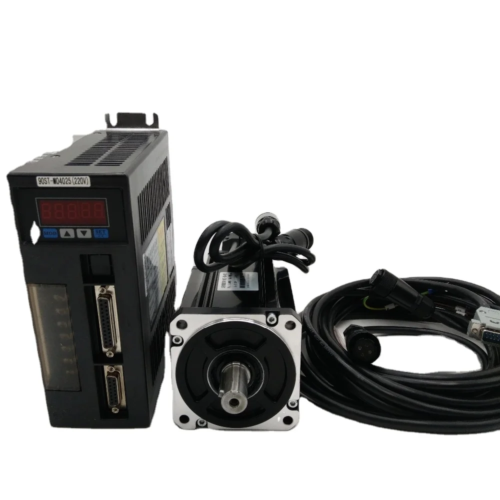 
90ST-M04025 Servo Motor kit 4Nm 220 volt 2500r/min 90mm NEMA36 AC Servo Motor 1kw 2 Year Warranty 
