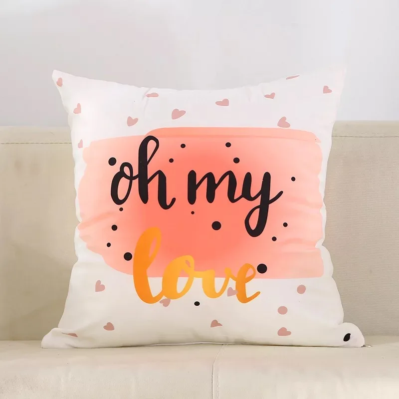 Ready to ship  Double-sided carton printed decorative office home sofa seat cushion cover