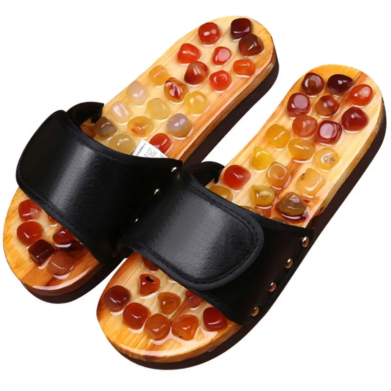 Home cobblestone foot massage slippers Acupoint foot massage shoes couples bathroom non-slip indoor slippers men and women
