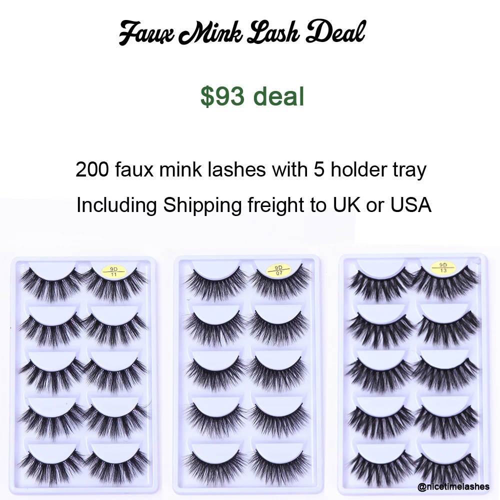 Super Soft black Band Faux Mink Eyelash Natural 3D Lashes Short Length Natural Long Full Strip Lashes for daily life