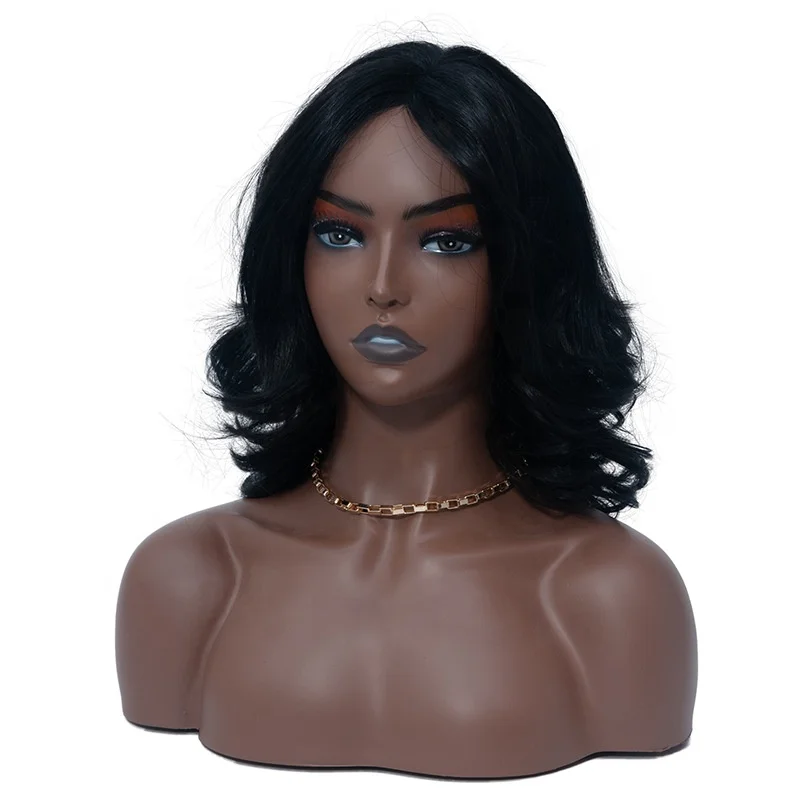 New design Smiling Face realistic Female Mannequin Head Bust Mannequin For Wigs Display