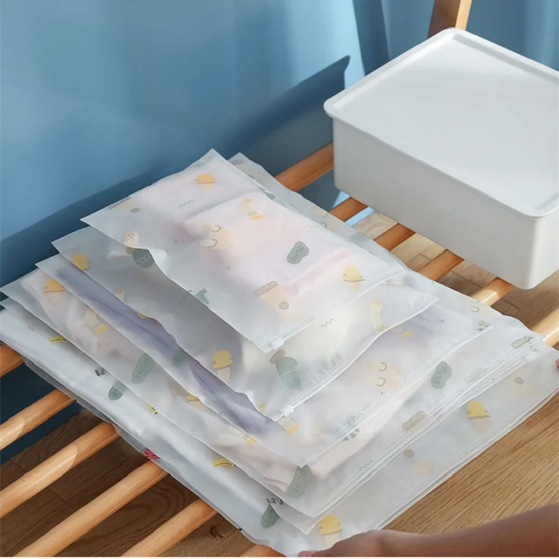 Stock Apparel Frosted Zipper Clothing CPE Matte Clear Plastic Garment Bag