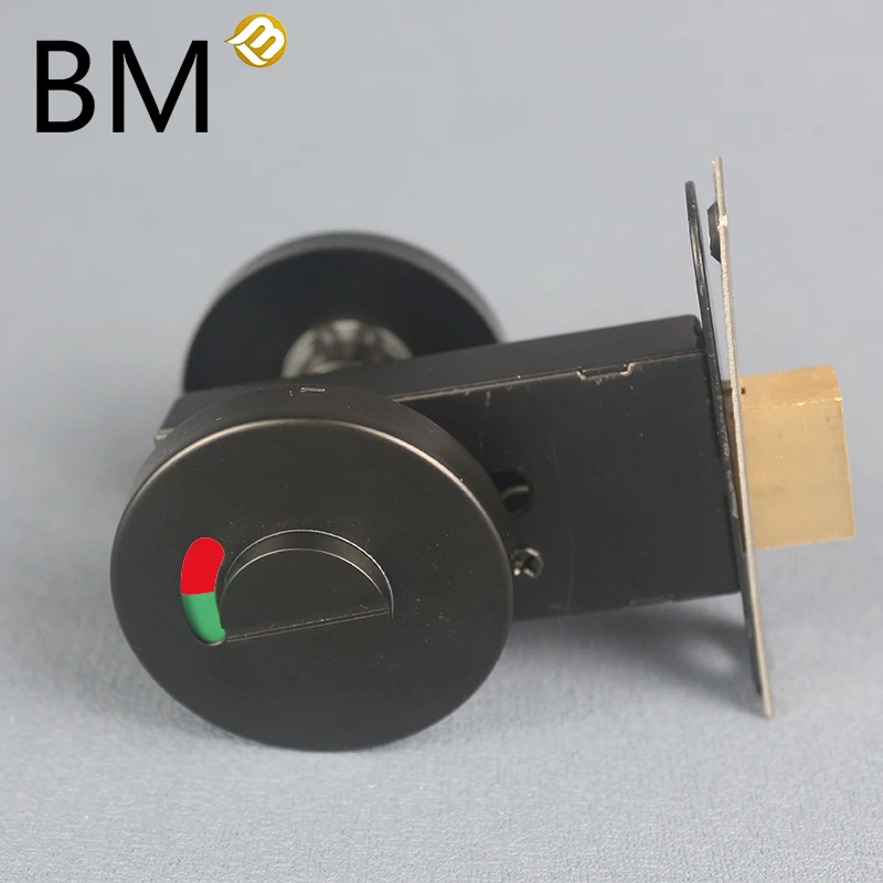Round popular stainless steel 304 bathroom door lock indicator plate with green& red indication