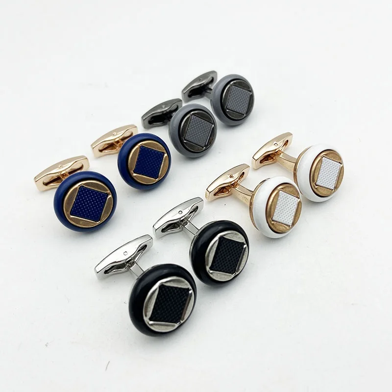 Cufflinks Luxury White Long Men Shirts Customized Metal Cufflinks For Engagement Gift