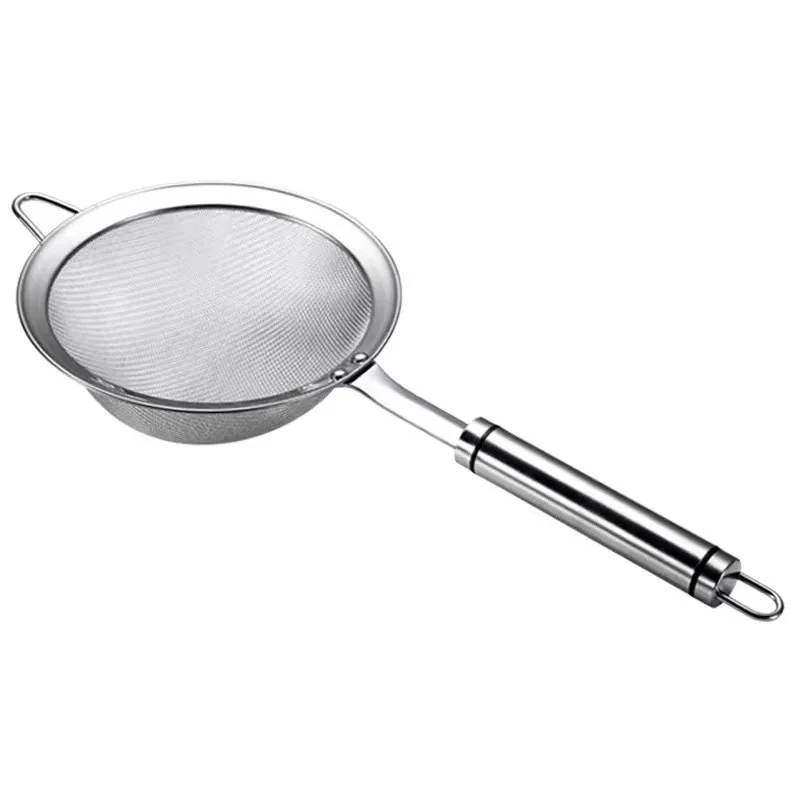 Stainless Steel Fine Mesh Strainers Colander with Handle Sieve Sifter for Food, Tea, Rice, Oil, Noodles, Fruits, Vegetable