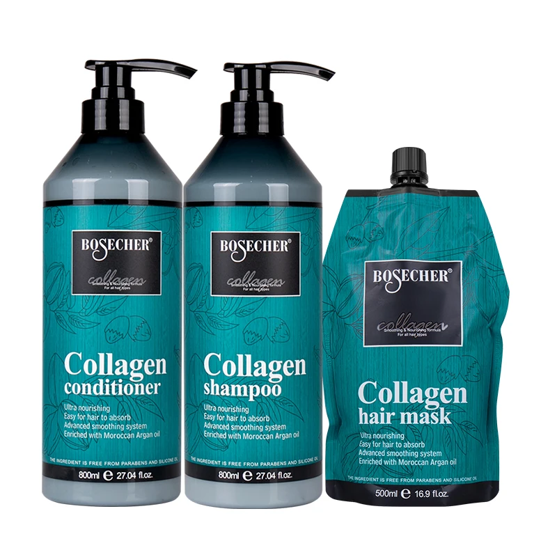 BoscherWholesaler Nature Organic Hair Mask Argan Oil Growth Shampoo AntiHair Loss Sulfate Free Hair Care Shampoo And Conditioner