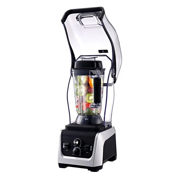 2200W high speed unbreakable vacuum commercial blender with sound proof cover