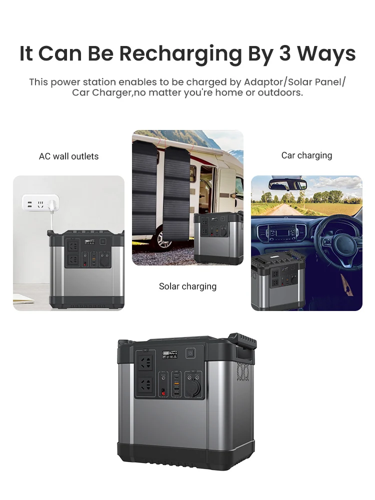 
2021 New High Power 2000 Portable Power Station 2000Watt Portable Power Station 