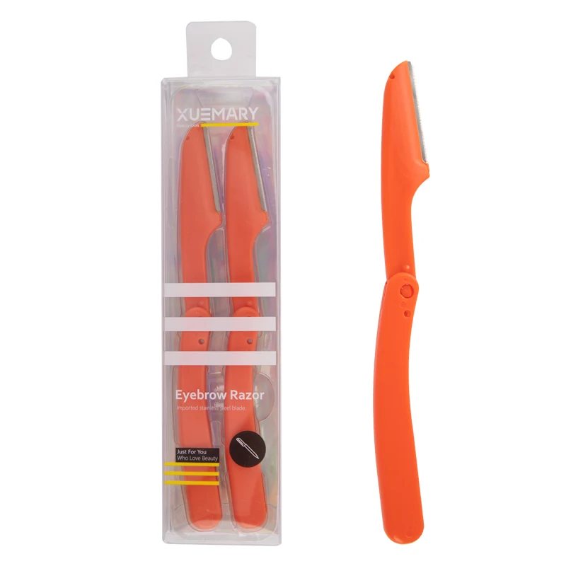 Foldable 2pcs Kit Imported Japanese Blades Painless Precise Eyebrow Facial Body Hair Trimmer Eyebrow Razor