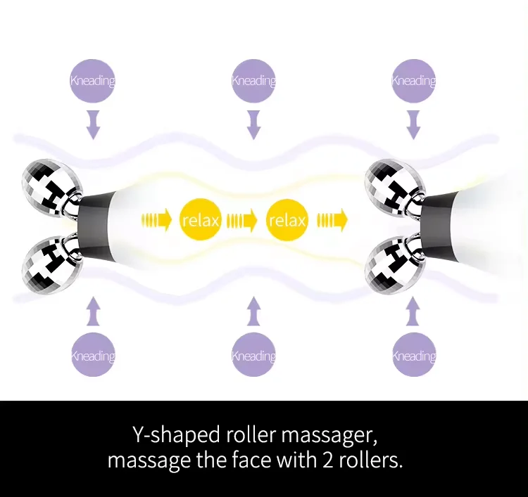 New Arrival Microcurrent Facial Device USB Rechargeable Face Massager Roller Skin Care Electric EMS Facial Massager