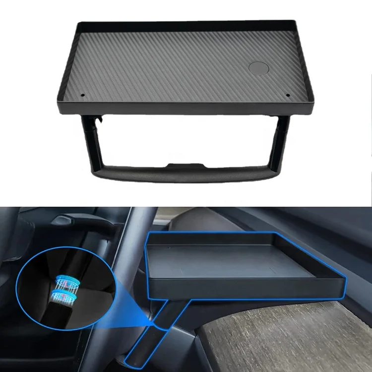 Creeaes Magnetic Silicone Center Console Organizer Tray Tissue Holder Behind Screen Dashboard Storage For Tesla Model 3/ Y