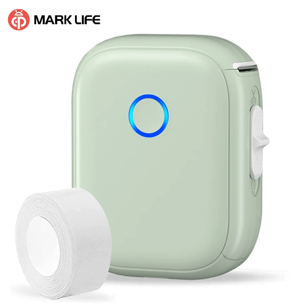 Marklife P12 logo machine using mini jewelry direct thermal white sticker portable barcode mini home printer (1600608188935)