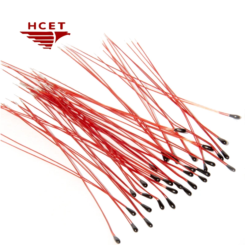 HCET MF52B Fast Response NTC Thermistor 3950 10k Temperature Sensor Enamelled Wire Resistance Sensor