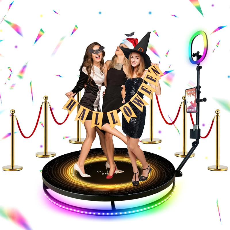 360 Portable Photobooth Fill Light Machine Camera Selfie Video Free Accessories Automatic Spin 360 Photo Booth Automatische
