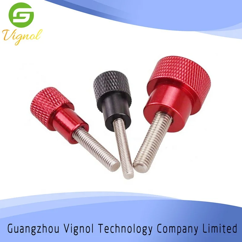 M2 M3 M4 M5 M6 M8 custom knurled thumb screws knurled knob aluminum screw