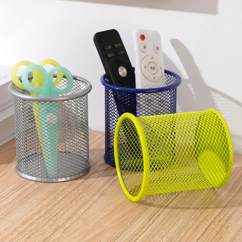 Bview Art Pen Holder Cup for Desk Black Colored Wire Mesh Pencil Cup Holder for Desk Office Pen Organizer