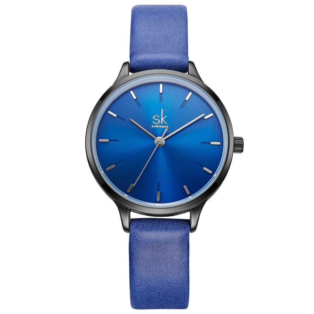 Shengke Fashion Women Watches Leather Strap Luminous Dial Female Wrist Watch Luxury Ladies Quartz Watch Custom Logo