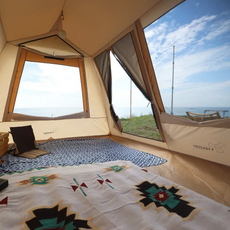 Vidalido Singhi  House Outdoor Exquisite Camping Retro Tc Cotton Luxury American Bow Multi-Person Camping Tent