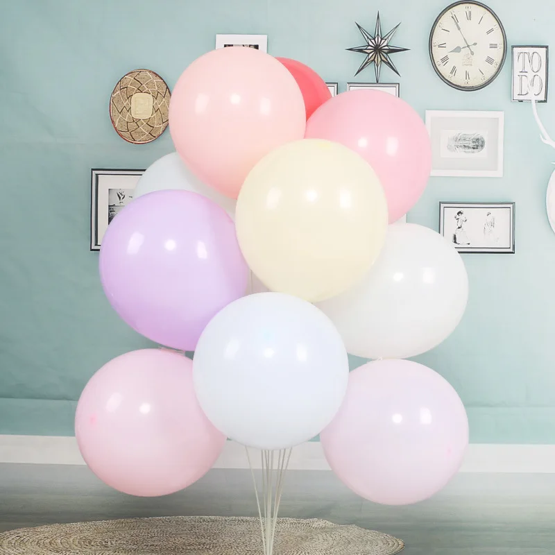 Macaron Balloon Blue Gray Matte Latex Balloon Party Balloons