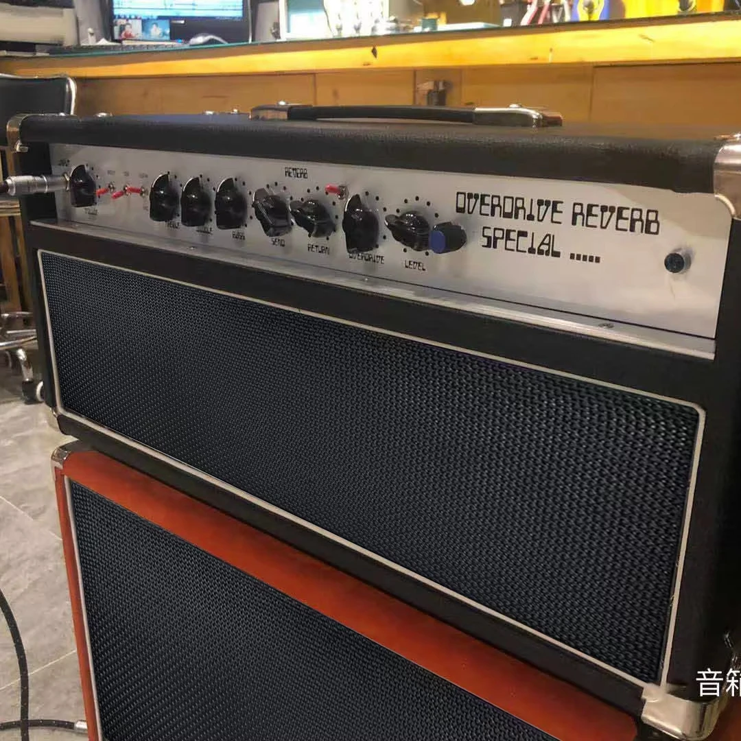 Custom Grand Overdrive Special Reverb Amp Tone Head in Black Point to Point Tube Amplifier 60W 2*6L6 5*12AX7 1*12AT7 Tubes