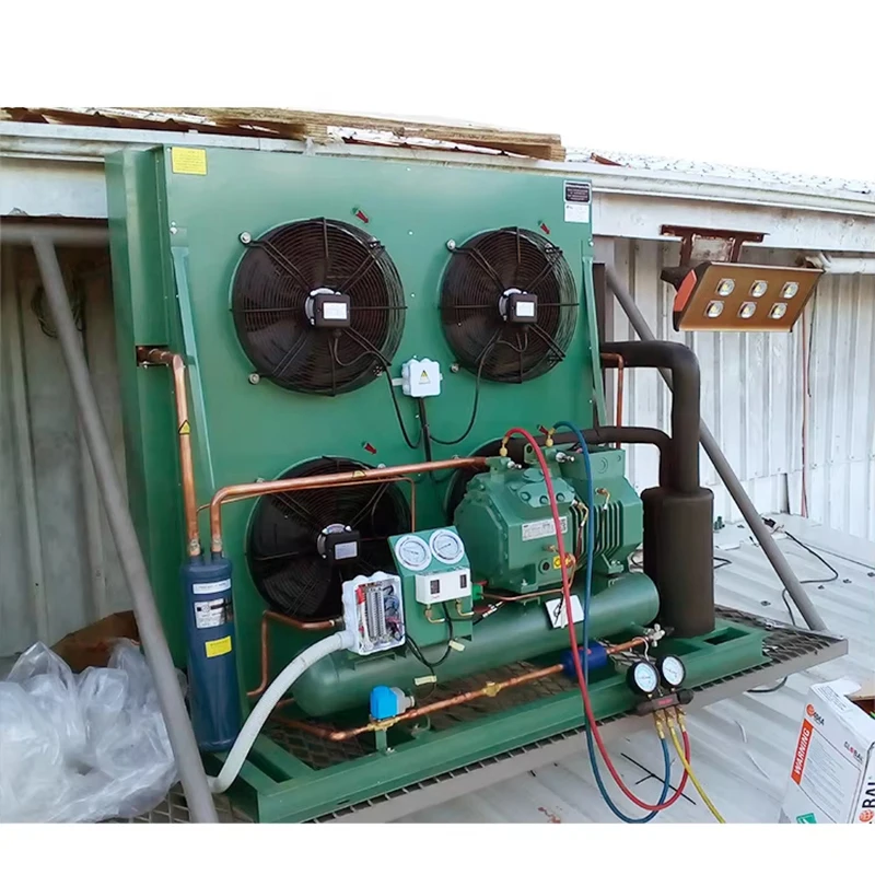 Brand New Automatic Refrigeration Compressor Unit Semi-Enclosed Piston Freezer Condensing Unit