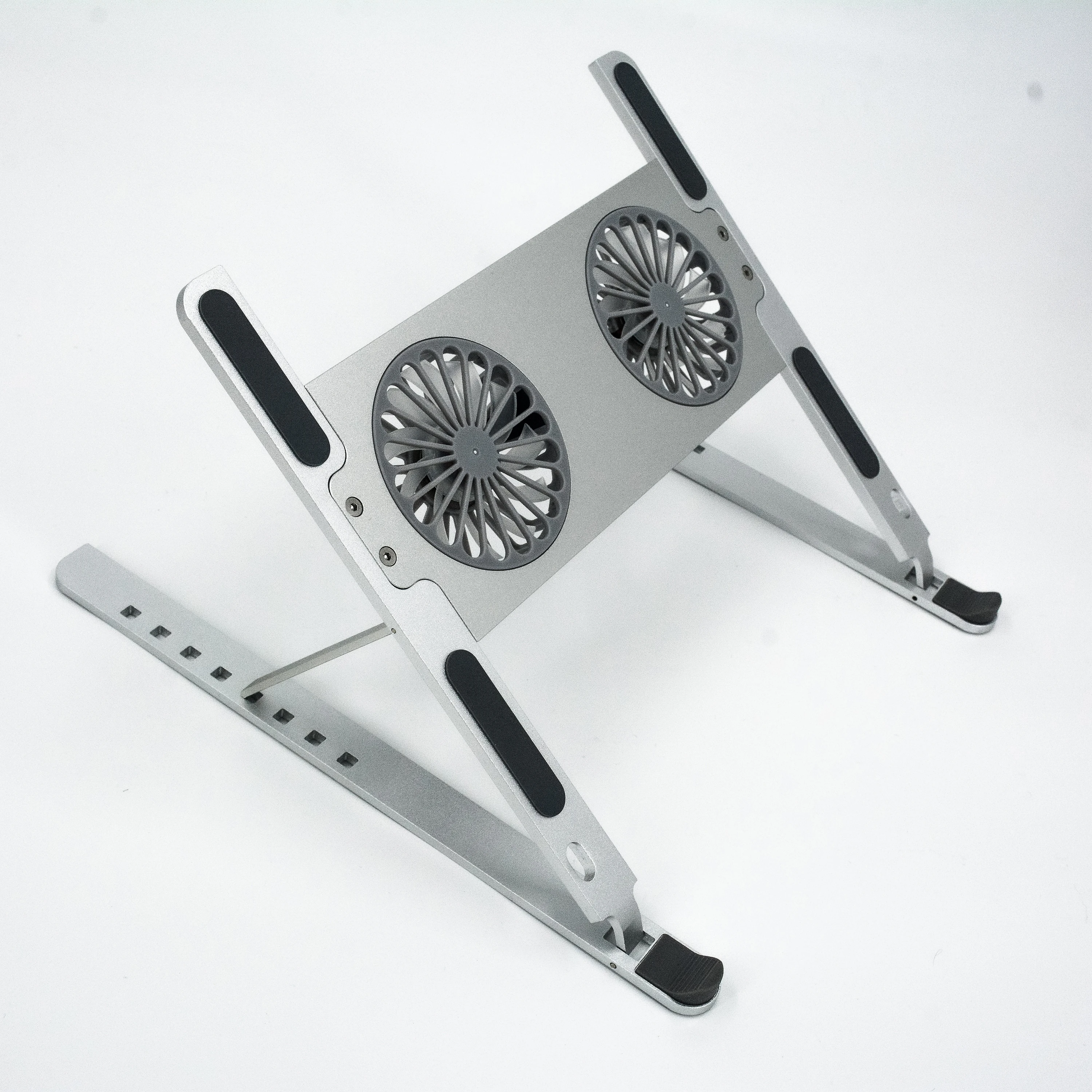 AMZ Trending Adjustable Height Foldable Dual Fans Ergonomic Stand Cooling Pad for Laptop Cooler