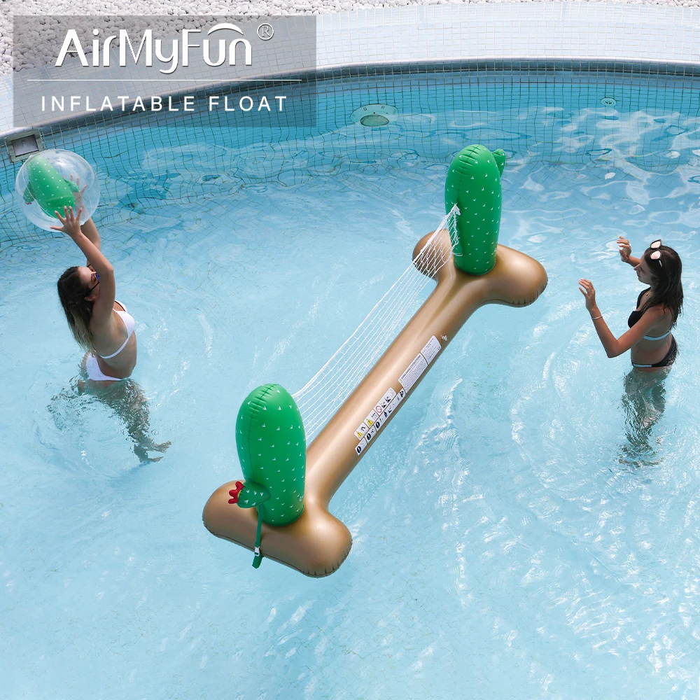 Hot Summer Inflatable Water Pool Toy Float Volleyball Game Court Set for Sale