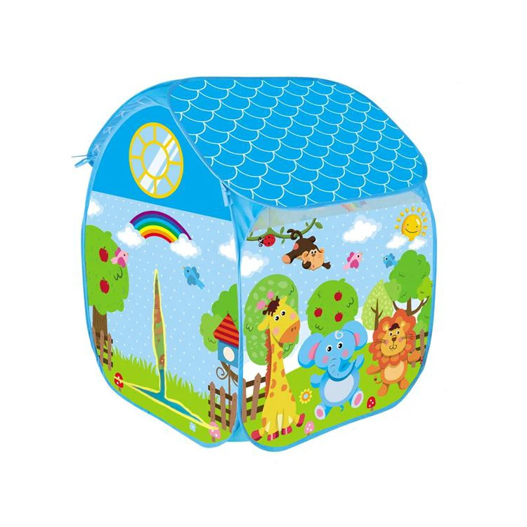 Good selling house animal design indoor outdoor plastic baby toy 50 ball pool tents