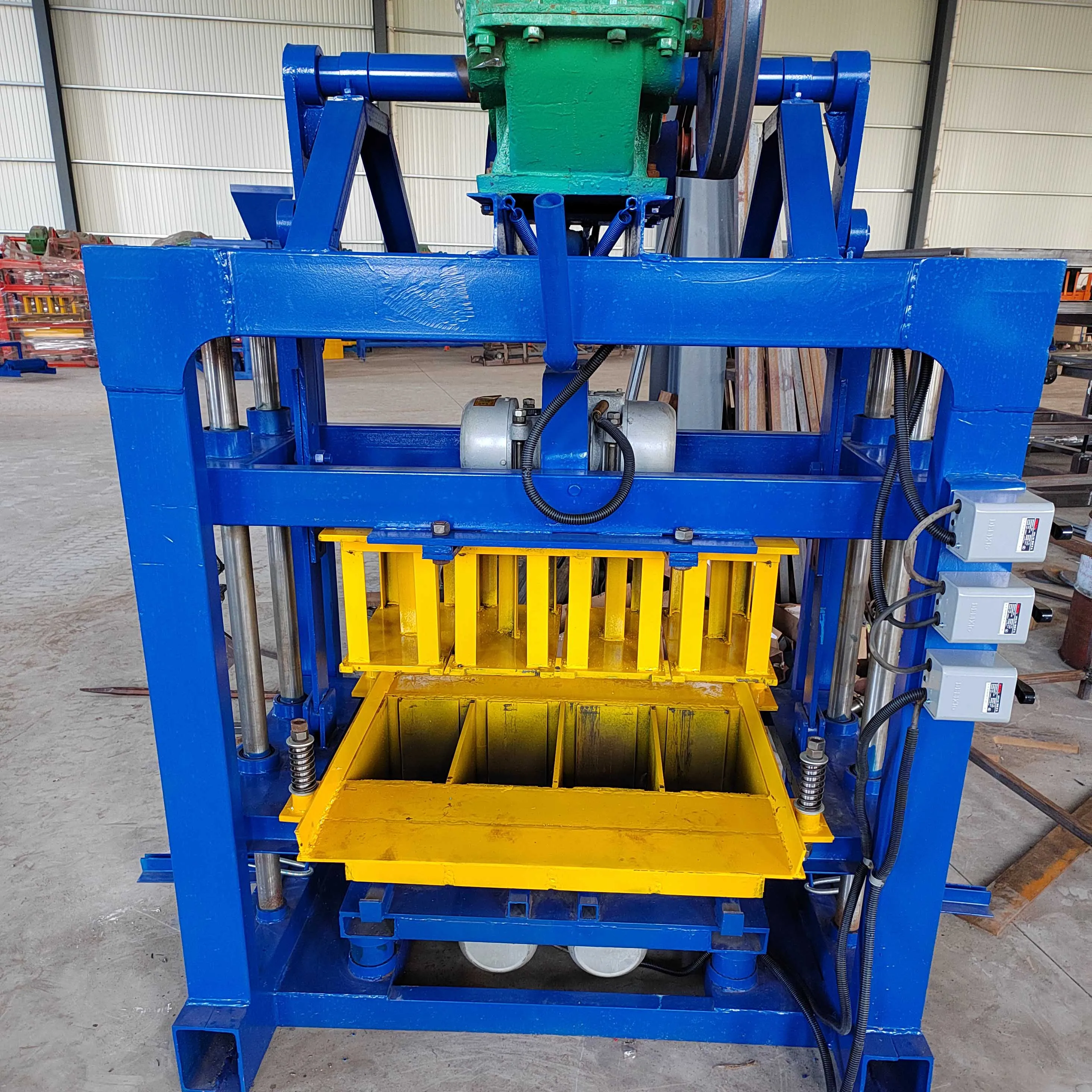 Manual semi automatic interlocking hourdis smart habiterra paver hollow cement concrete block making machine for concrete bl