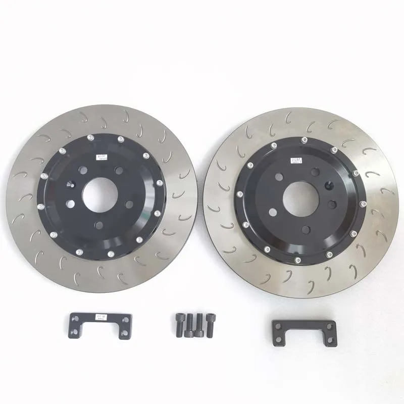 Support Custom New Forged Large Brake Disc Rear Brake Disc Rotors 355*10mm Center Bell Adapter For 2017 Ford focus RS