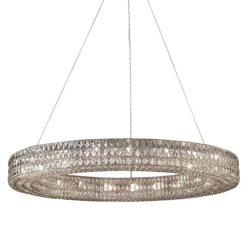 Vintage Lighting Luxury Circle Crystal Spiridon Ring Chandelier For Bedroom Living room Dining Room Hanging Pendant Lights