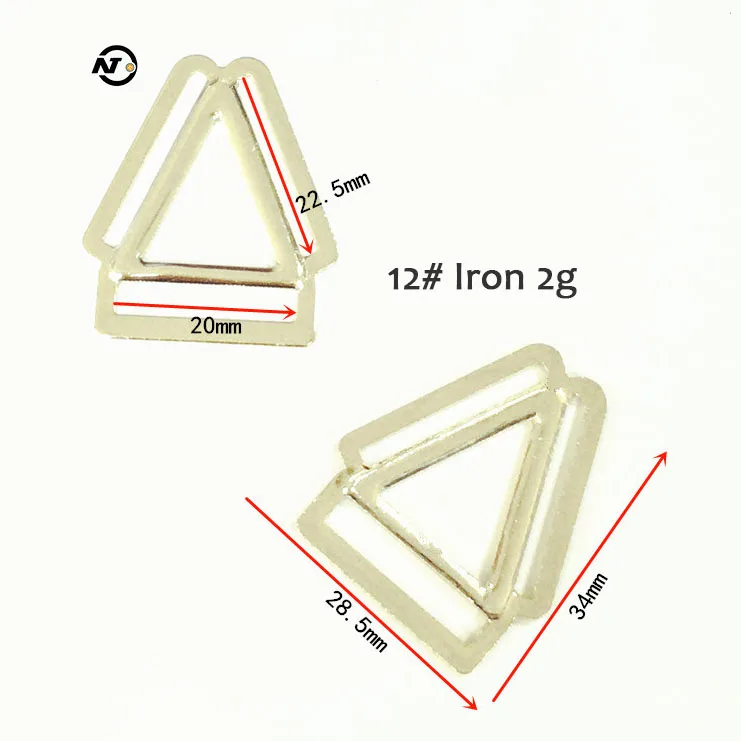 14mm 20mm 25mm 29mm Metal Triangle Slider Buckle Adjustable Webbing Buckles Dress Belt Backpack Strap Garment Decor Accessories
