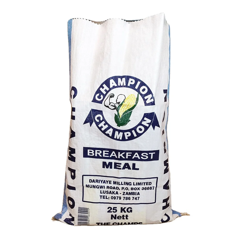 white pp woven bag packing corn 50KG export to South America
