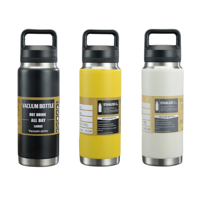 2023 New Hot sell Yetys tumbler chug lid water bottle large capacity 1L double wall stainless steel portable thermos