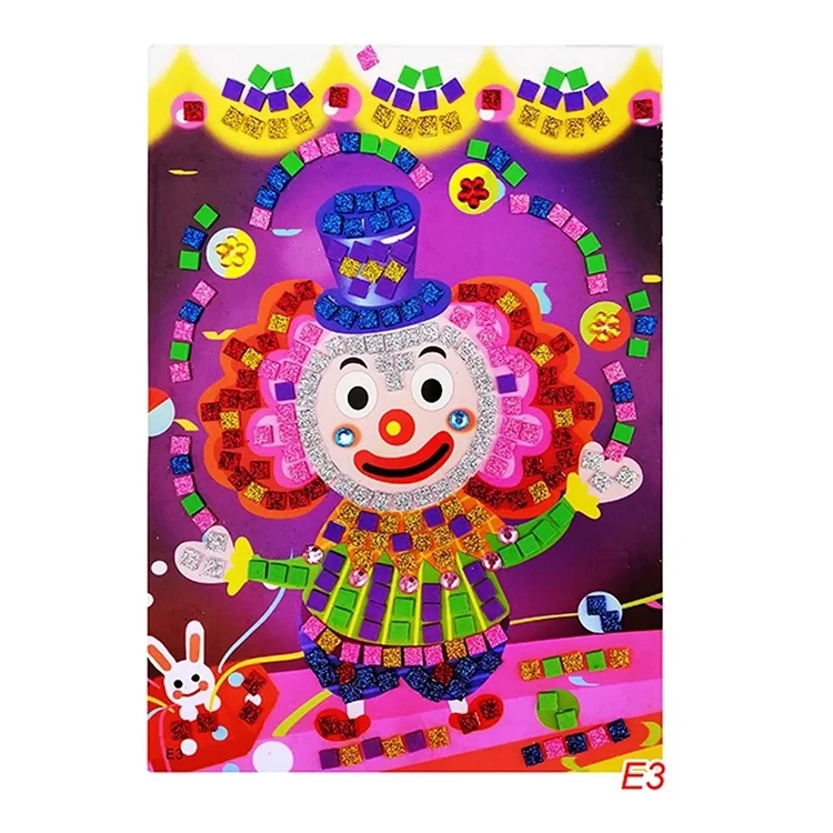 Custom Educational EVA Sticky Mosaics Puzzle DIY Foam Stickers Handmade Art Toy