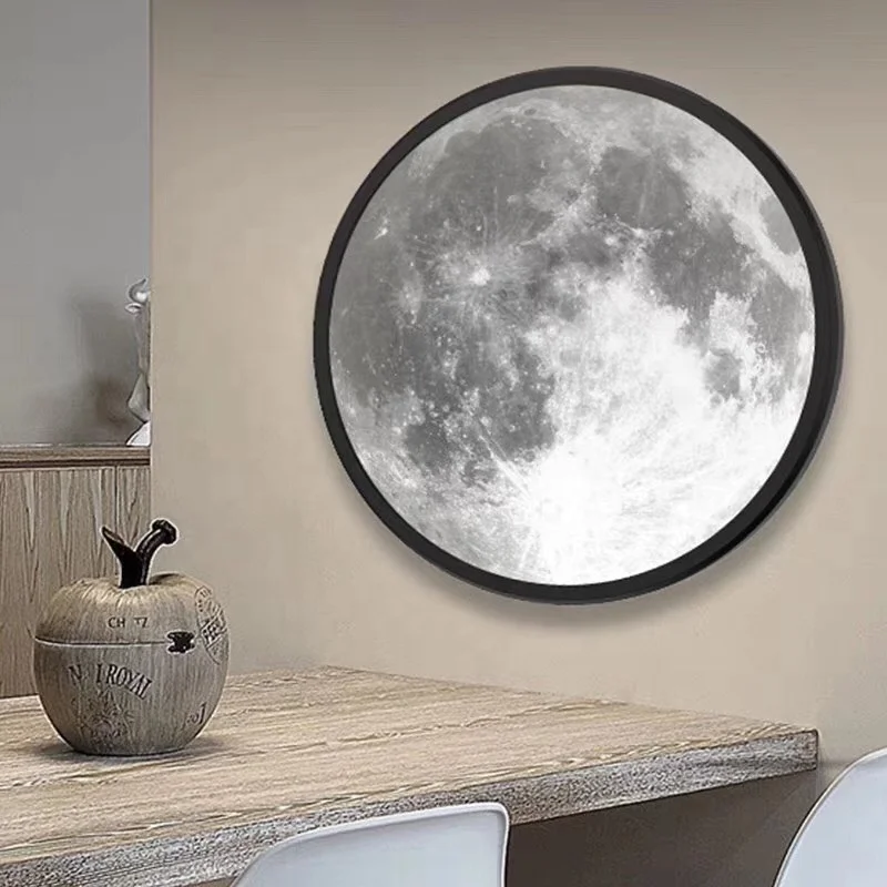 Ins pop moon зеркальный светильник атмосферный декоративный настенный лунный светодиодный креативный ночник лунное