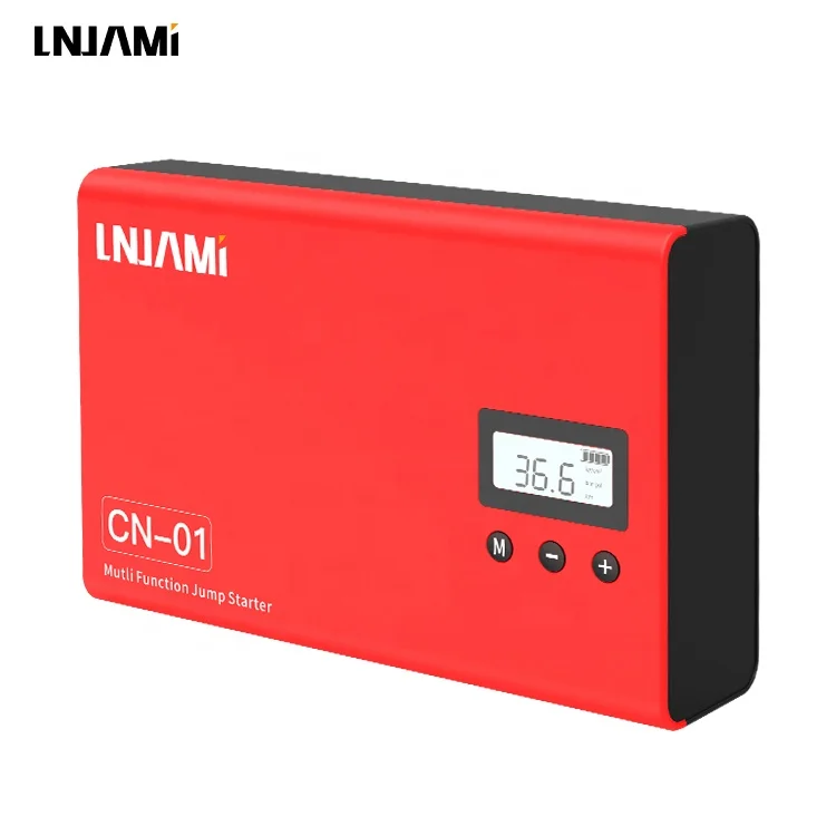 LNJAMI 12V Multi-Function Jump Starter With Air Compressor / Mini 1000A 24V Battery Charger Portable Power Bank Car Jump Starter