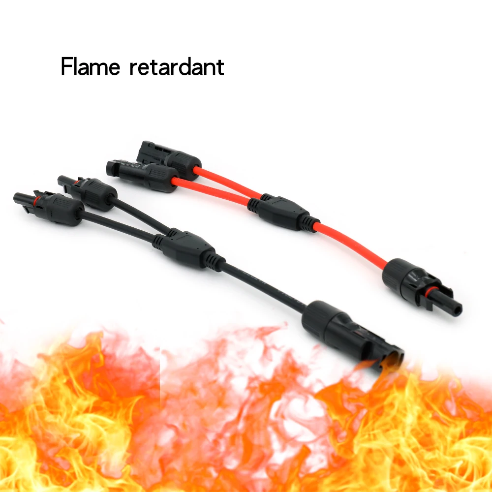 Пара солнечных удлинительных кабелей типа Y с разъемами 1000 В/30 А