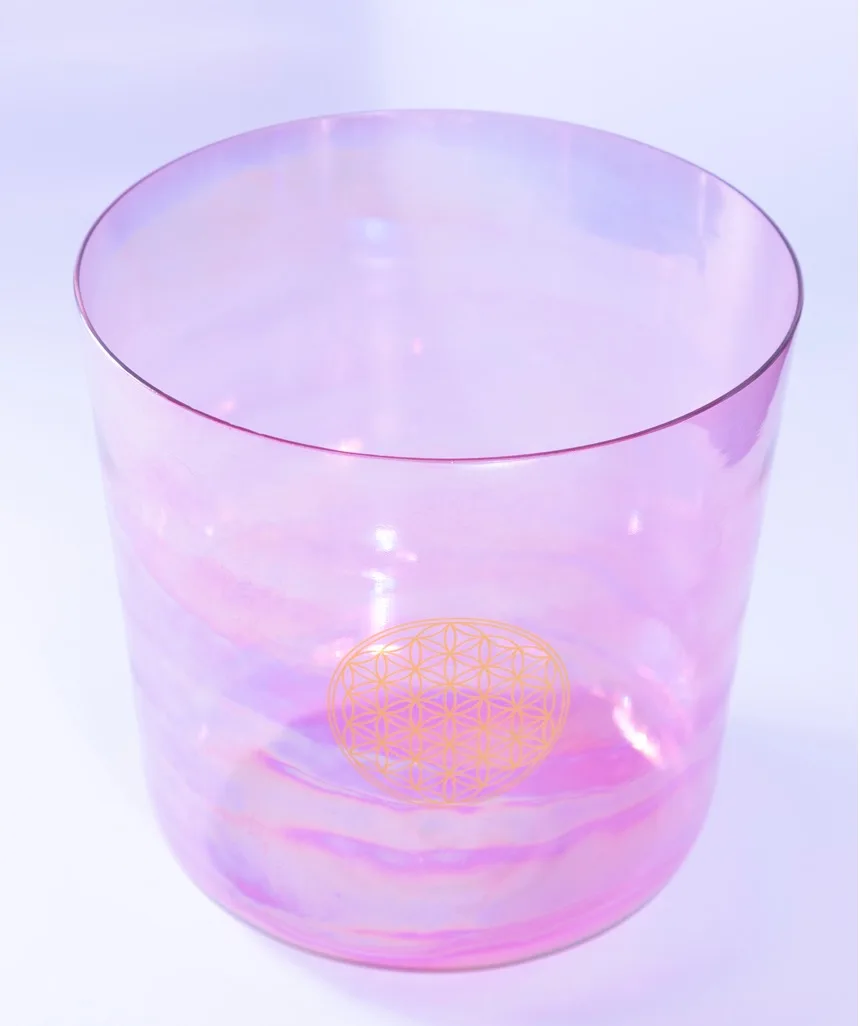 AlAMAZING бренд Alchemy розовые хрустальные поющие чаши 6-12 дюймов чакра настраиваемые 3-й 4-й кварцевый Звук чаши для исцеления звуковой ванны