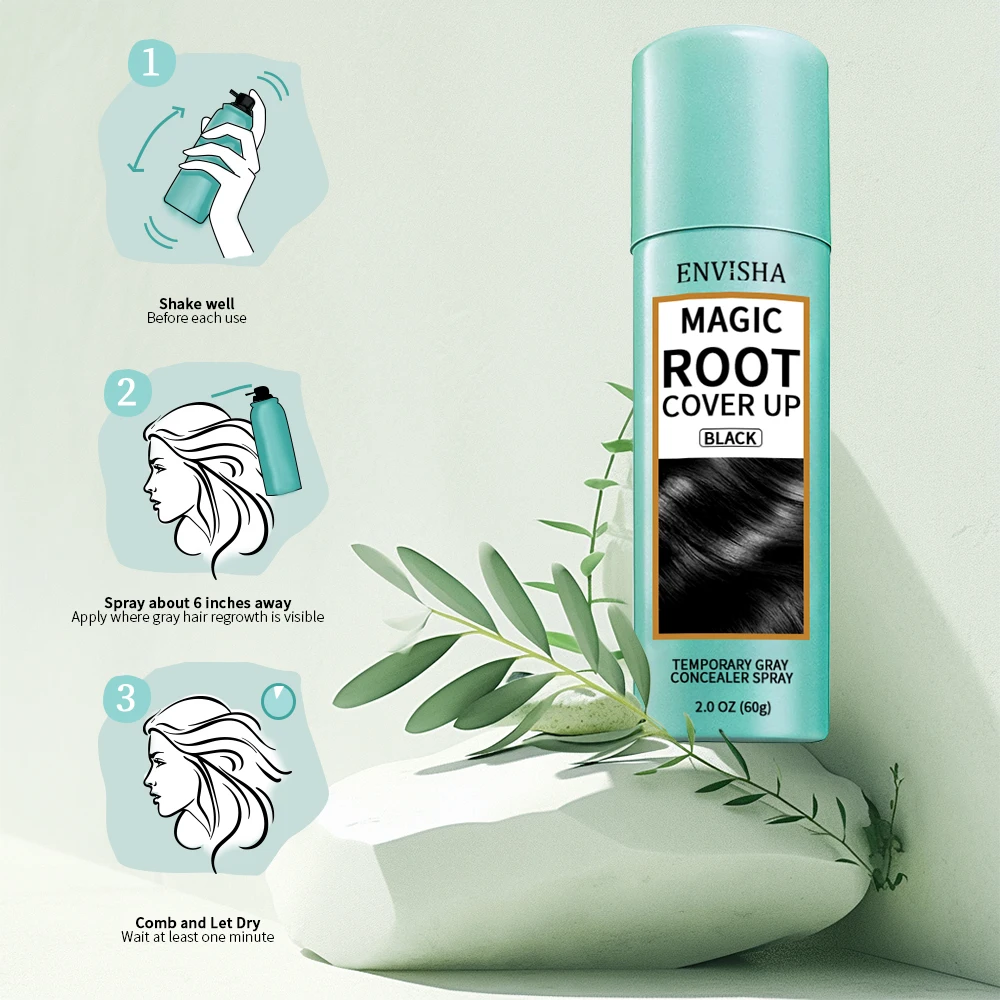 Instantly Root Cover Up Spray Black Hair Root Touch Up Spray  For Thinning Hairline
