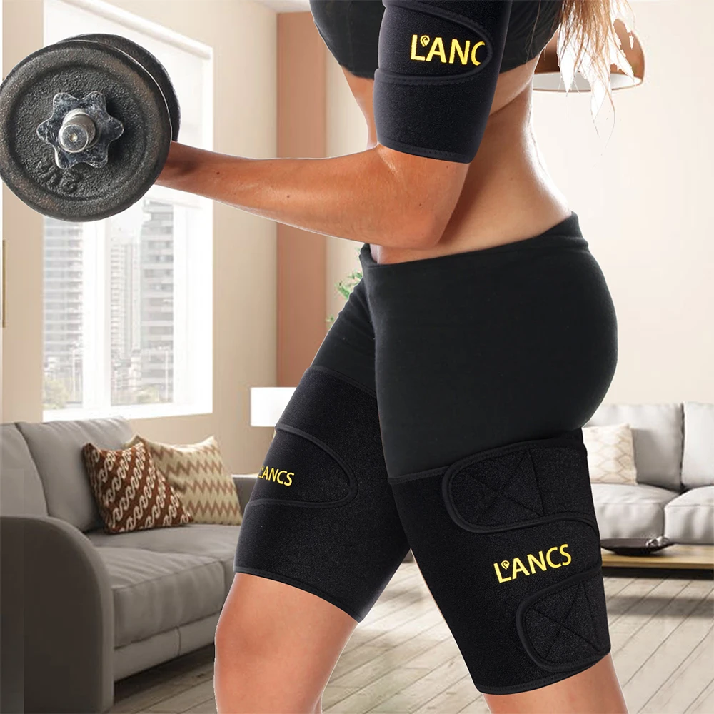 Wholesale fitness neoprene sauna sweat burning belt slimming thigh shaper upper arm fat burner shaper